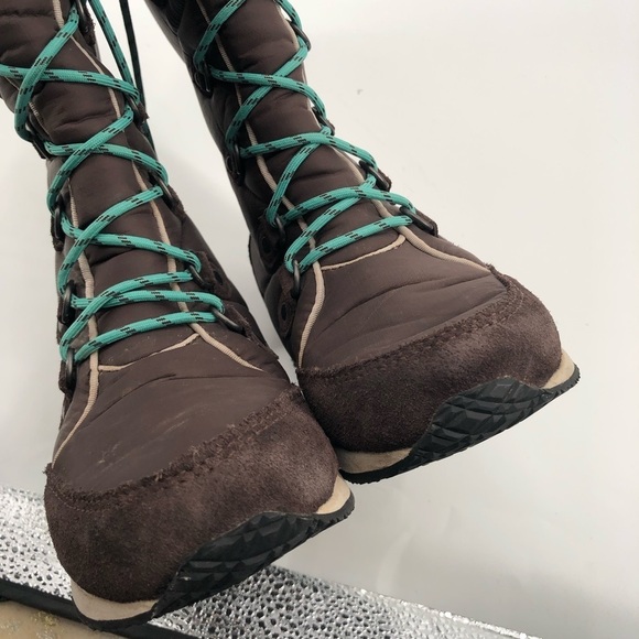 L.L. BEAN Carrabasset Boots Fur Lace Up Tall Winter Snow TEK 2.5 Waterproof Boot - Picture 8 of 10